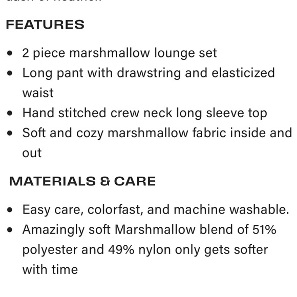 Softies Marshmallow Crew Neck Lounge Set - Picture 5 of 6